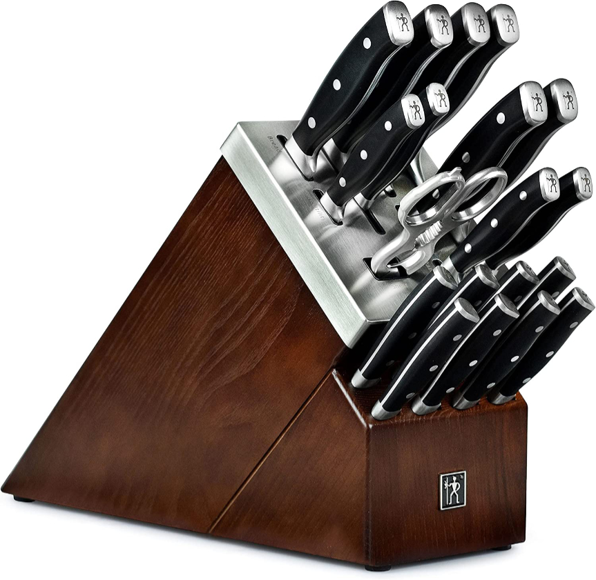 The Henckels Forged Knife Set with Self Sharpening Block is the best knife set you can buy.